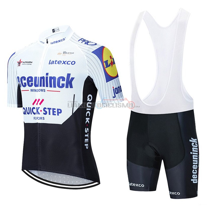 Abbigliamento Ciclismo Deceuninck Quick Step Manica Corta 2020 Bianco Nero